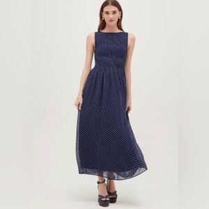 Hill House Navy Blue Polka Dot Cosima Dress